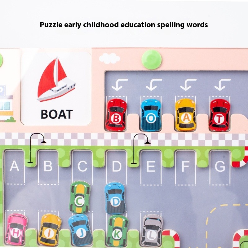 Children's Wooden Letter Matching Maze Educational Toys