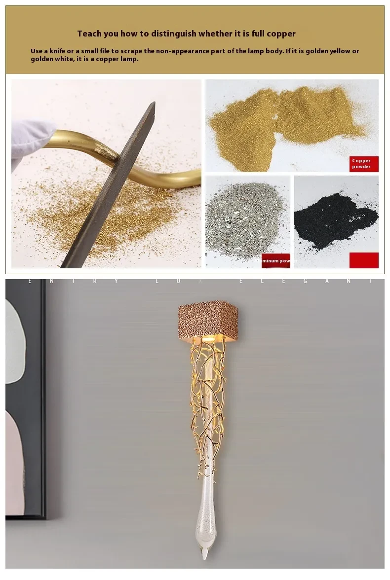 Bedroom Living Room Dining Room Crystal Wall Lamp