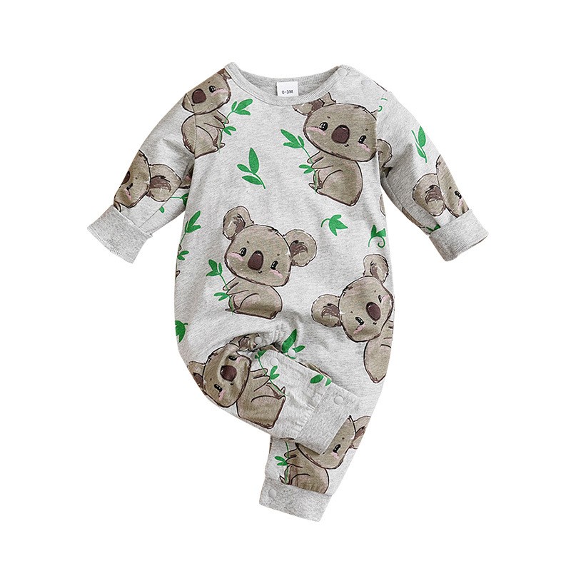 Baby Long Sleeve Clothes Cartoon Animal Jumpsuit