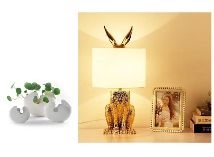 Bedroom Rabbit Table Lamp Living Room Room Bedside Lighting
