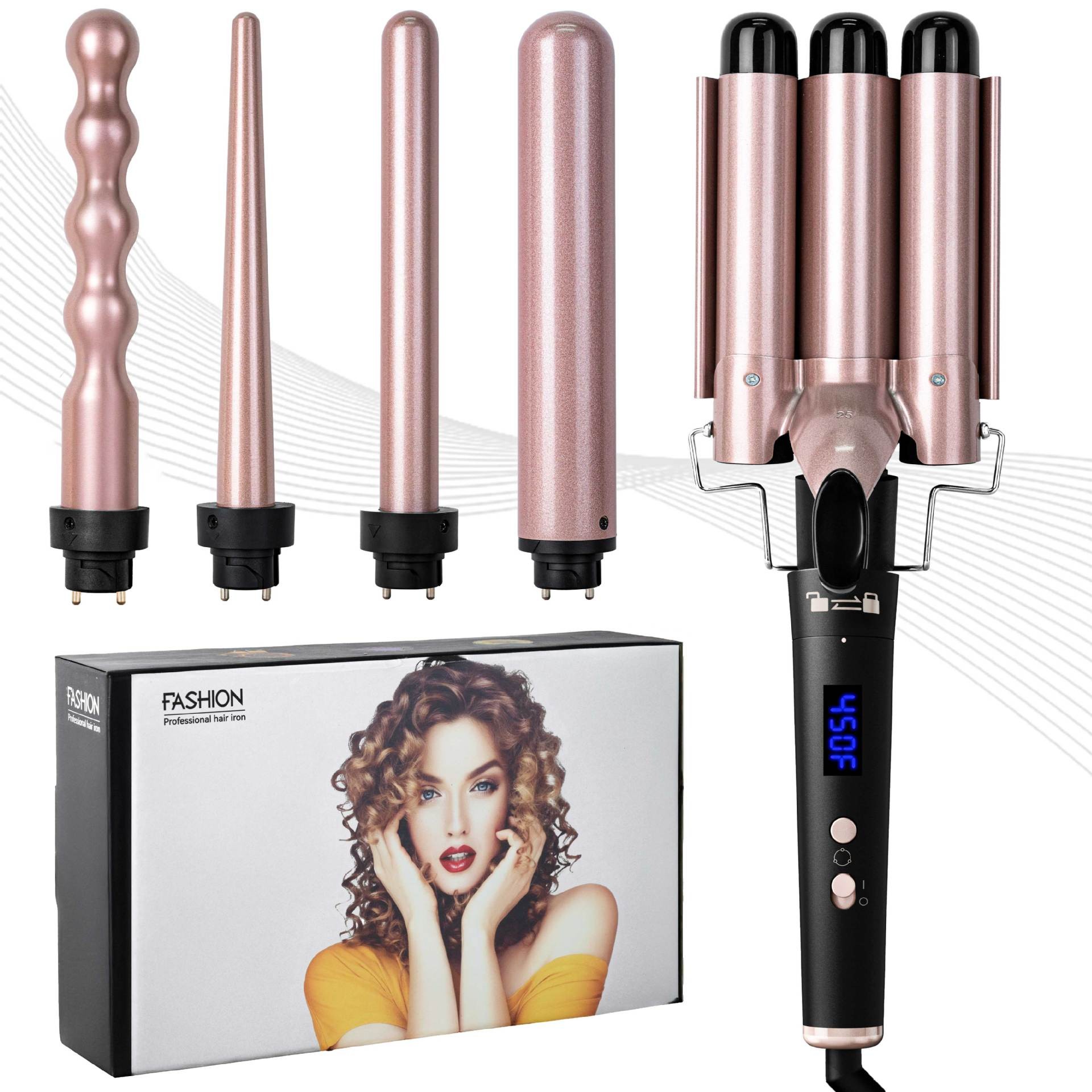 Five-in-one Tube Replacement Hair Curler Does Not Hurt Hair Negative Ion Multifunction Curlers