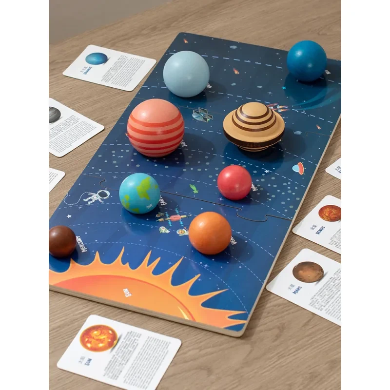 Children's Solar System Eight Planets Cognitive 3D Three-dimensional Puzzle Toy