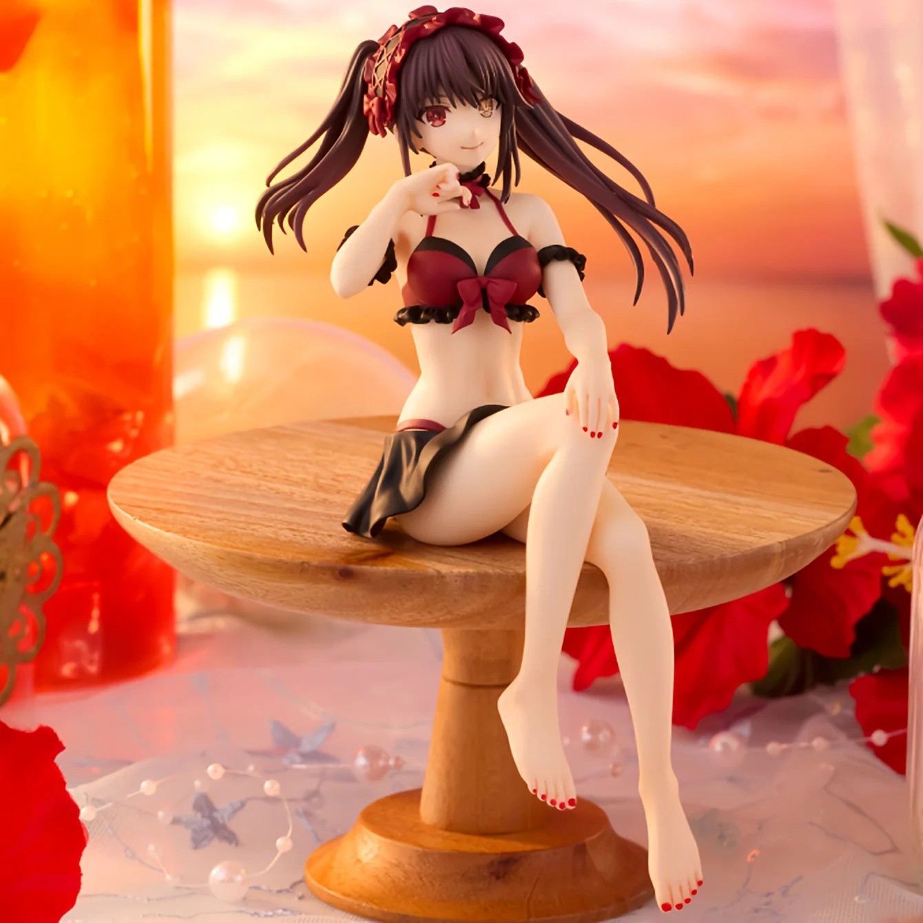 Heterochromatic Eye Swimsuit Beautiful Girl Anime Statue