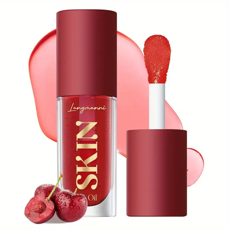 LANGMANNI Moisturizing Lip Gloss in Fruit Jam Flavor with a Shiny Finish