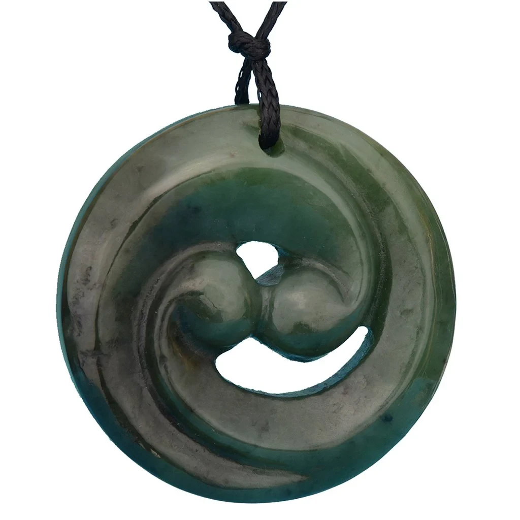 Greenstone Closed Koru Pendant