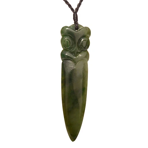 Greenstone Taiaha Tip Pendant