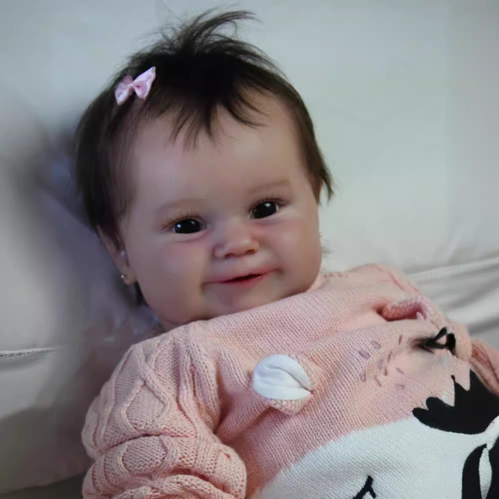 Reborn Doll Full Glue Can Take A Bath High Color Implanted Hair Can Take A Bath