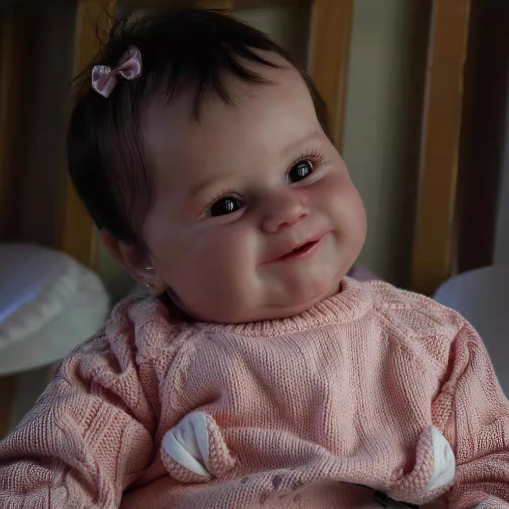 Reborn Doll Full Glue Can Take A Bath High Color Implanted Hair Can Take A Bath