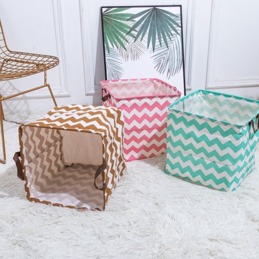 Cube Storage Box Canvas Fabric Basket Toy Organiz
