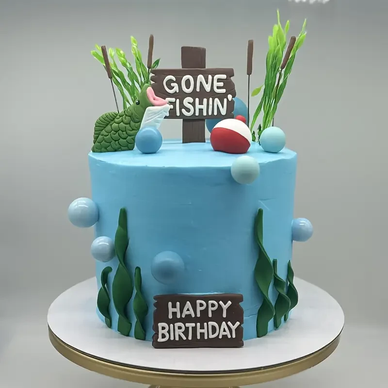 Man Fishing Cake Topper