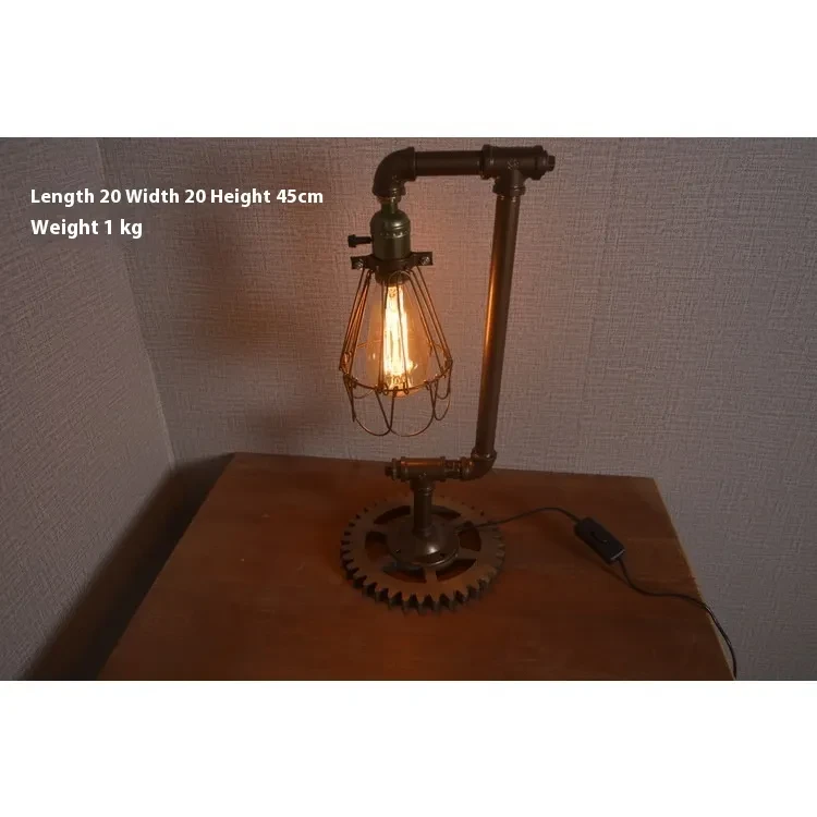 Creative Industrial Style Retro Wire Lampshade Table Lamp