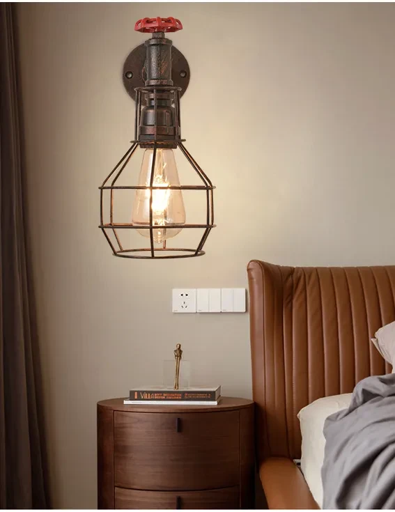 Retro Industrial Style Restaurant Bar Counter Aisle Lamp