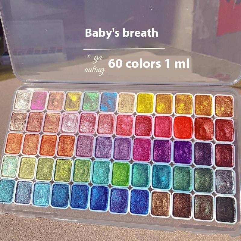 Pearlescent Watercolor Concentrated Painting Glitter Solid