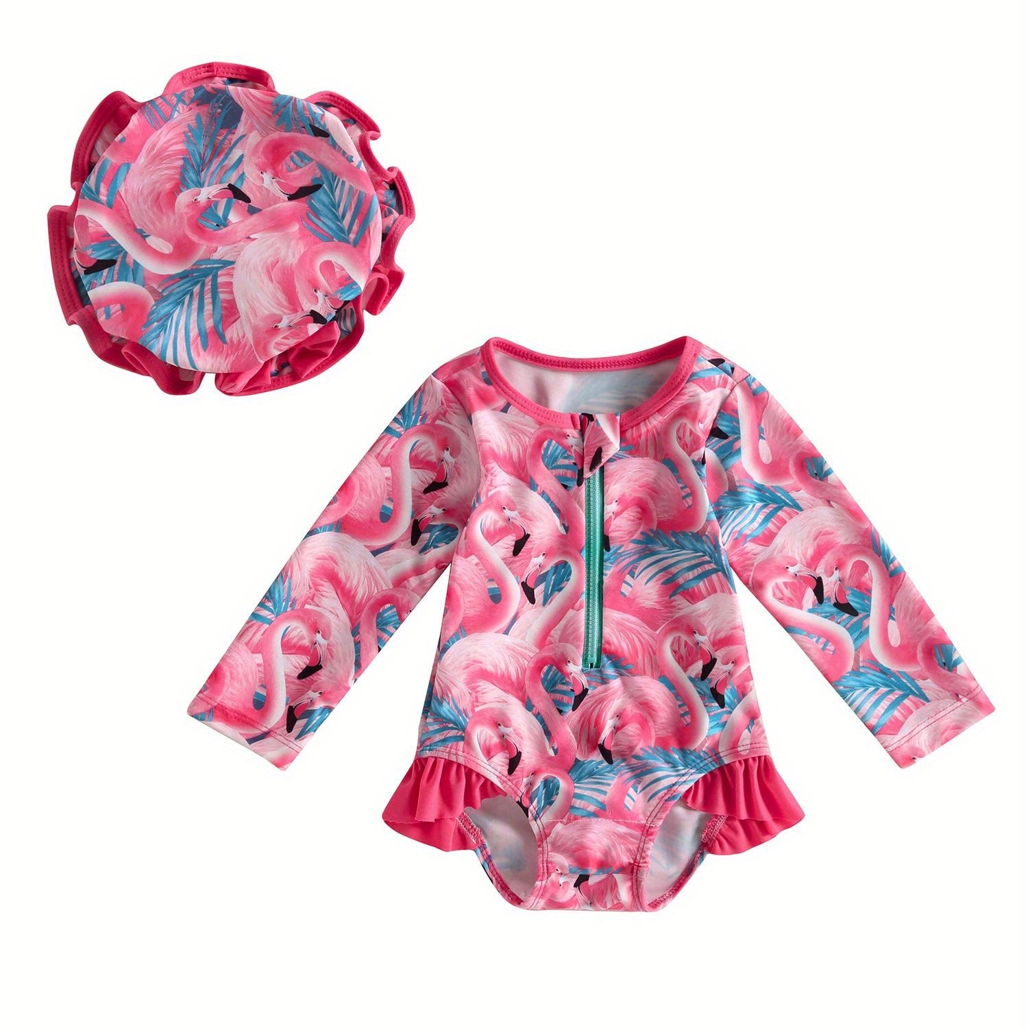 Fashion Personality Baby Girl Swimsuit With Hat