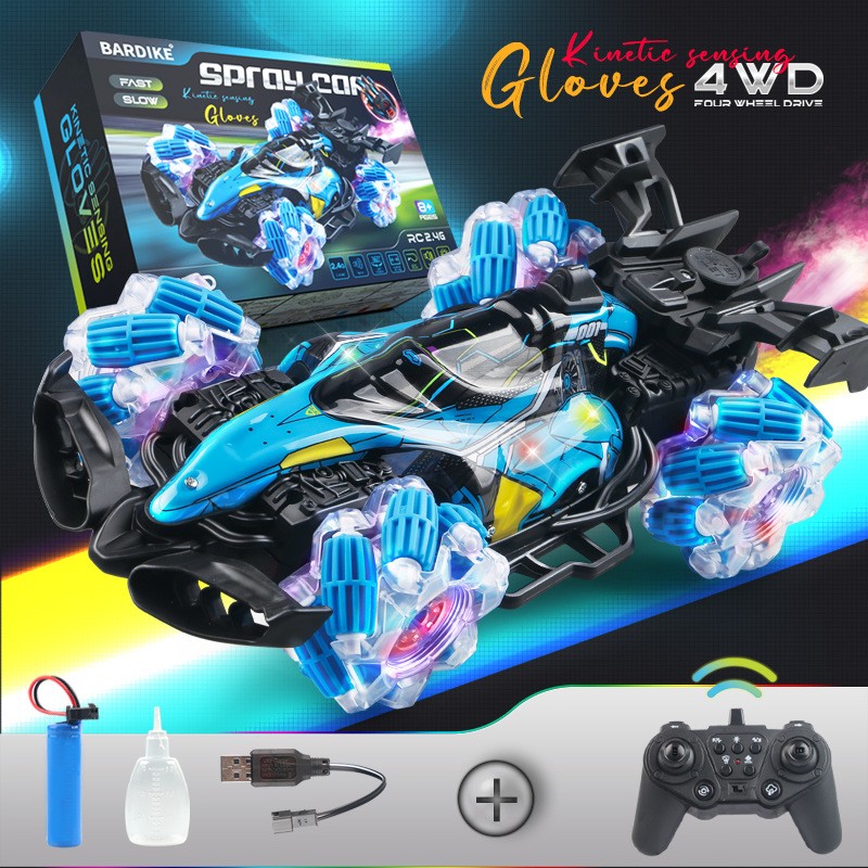 Four-wheel Spray Remote Control Car Gesture Sensor With Light