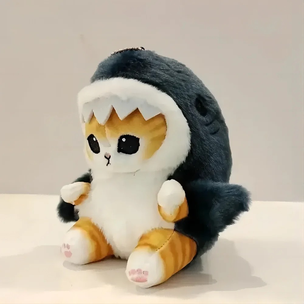 Cute Shark Cat Plush Doll Pendant