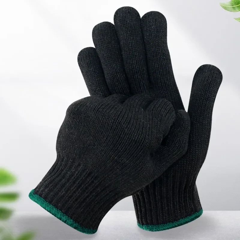 Mens Black Cotton Gloves