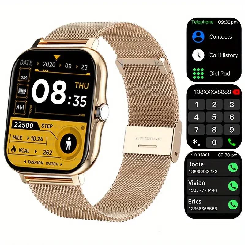 Smart Watch for Android & iOS - Men's/Women's Watch with Call, Information Reminder, 4.29 cm Large Screen, Sports Step Counting, and Multiple Fitness Modes