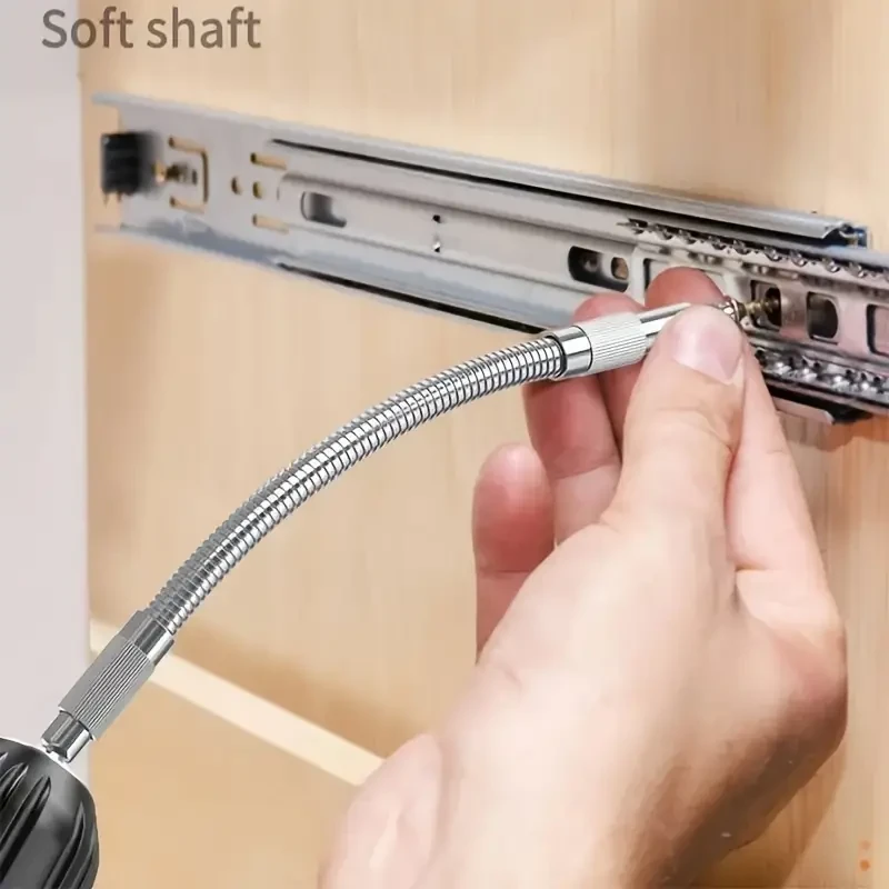 Flexible Electric Drill Shaft - 300mm Multi-Angle Drill Bit Extension with Magnetic Hex Shank for Electric Screwdrivers