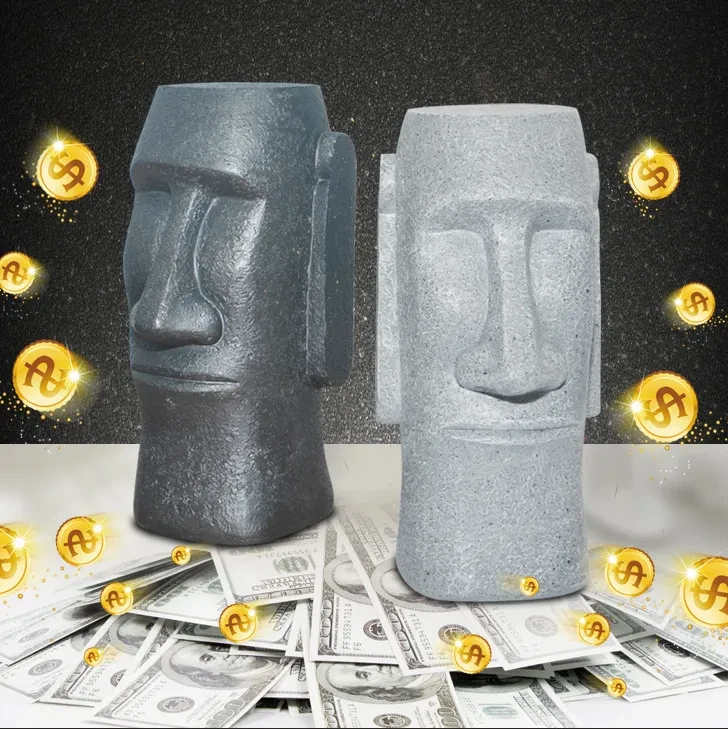 Easter Island Moai Like A Resin Piggy Bank