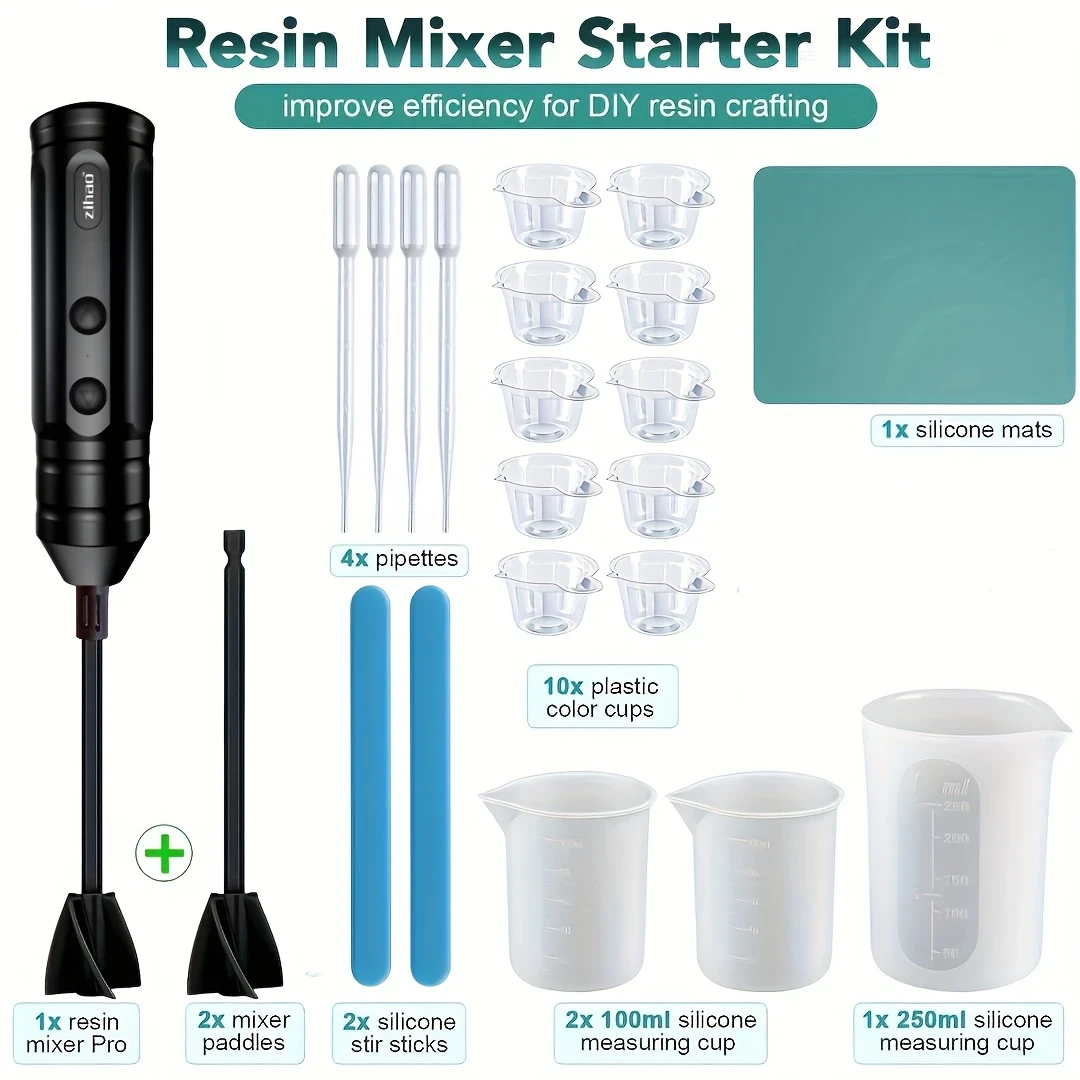 33pcs Epoxy Resin Mixing Kit with Handheld Mixer