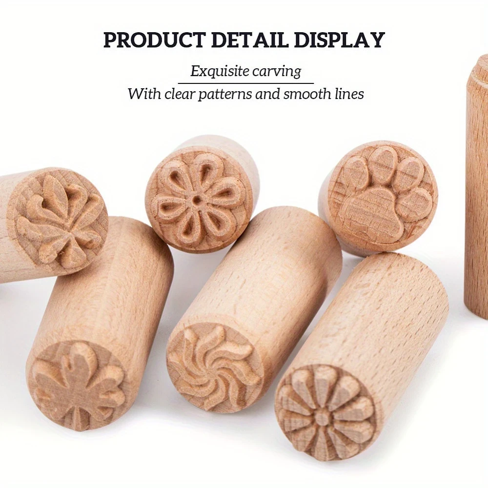7pcs wooden pottery tools