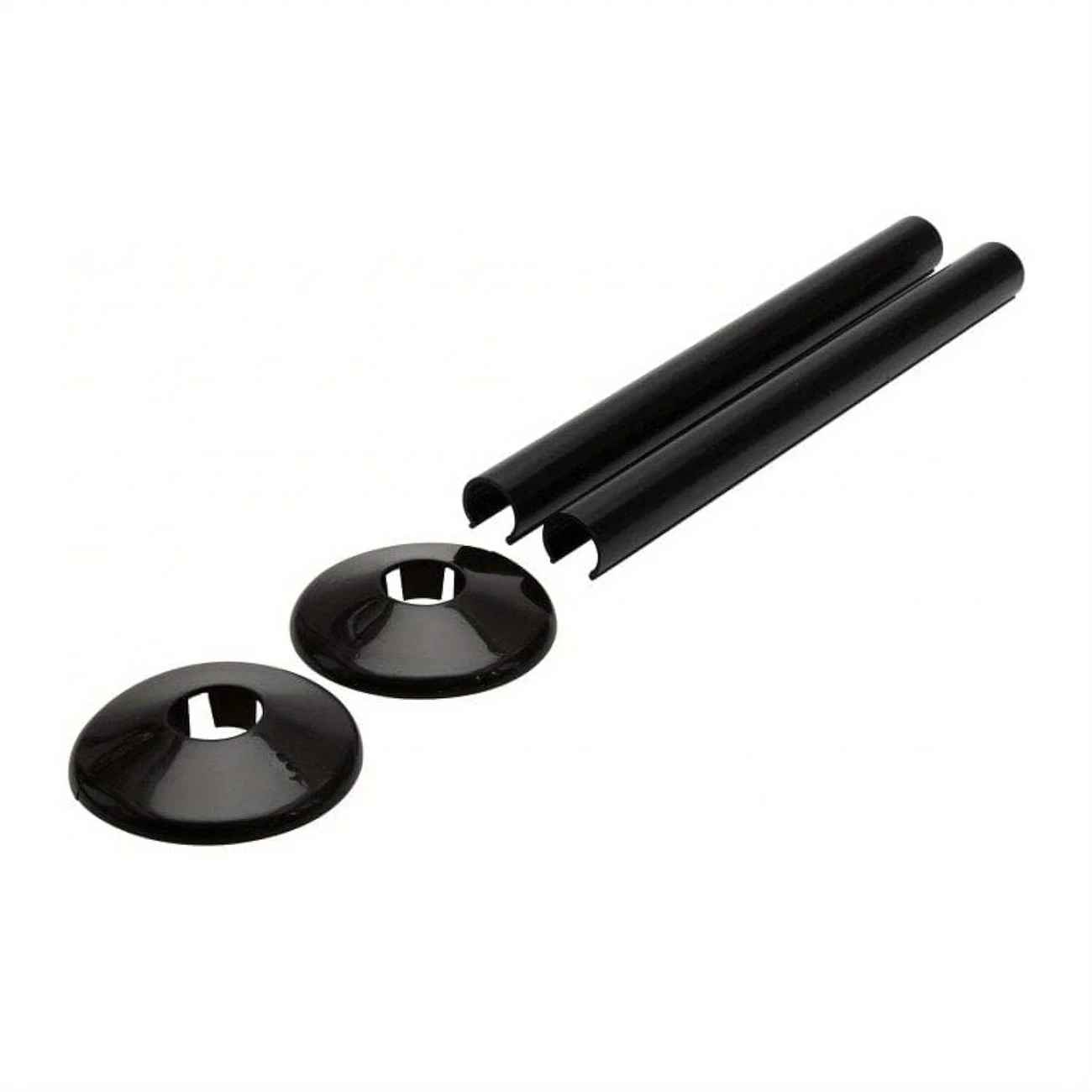 Radiator Pipe Covers Snap Fit - 2x Radiator Pipe Cover & 2x Collars(200mm15mm)