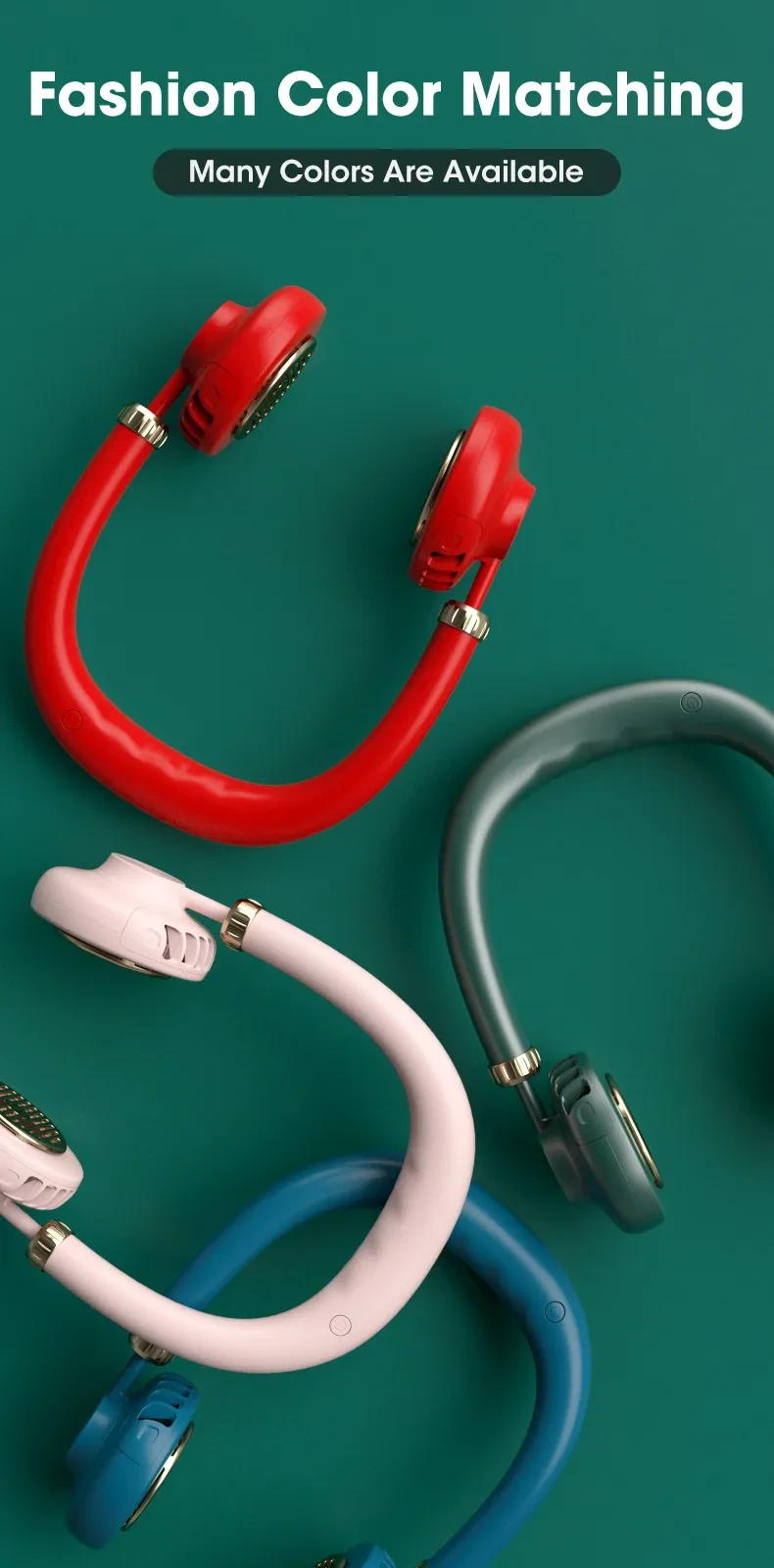 Hanging Neck Fan Bladeless Portable Small Fan