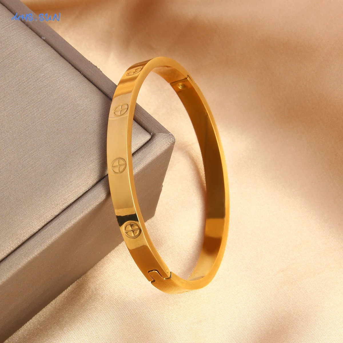 MHS.SUN Simple Cross Stainless Steel Bangle