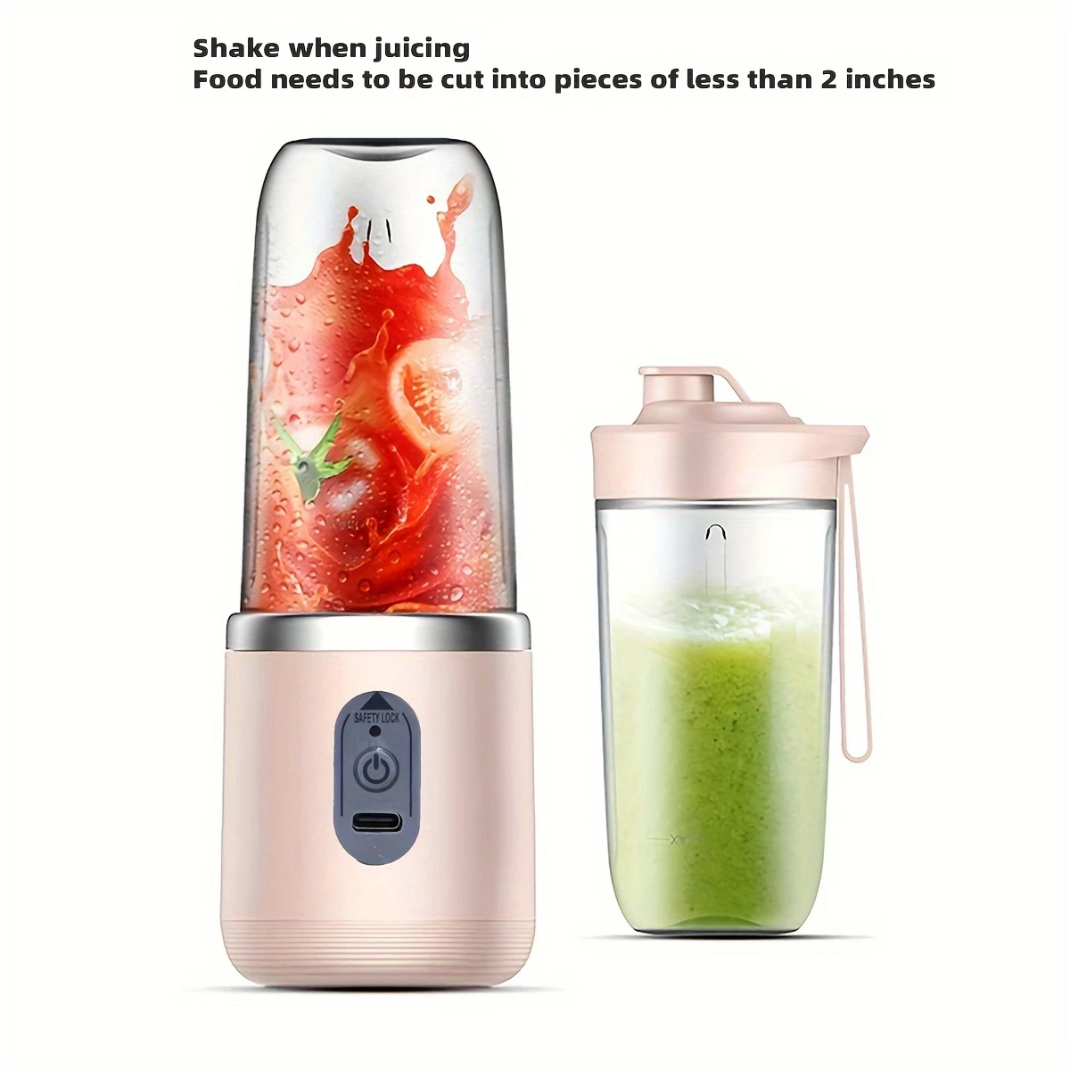 400ml Portable Electric Juicer Blender Cup  Wireless Rechargeable Mini Juice Mixer for Fresh Smoothies Anytime, Anywhere