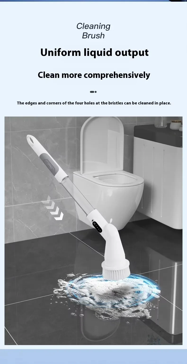 Electric Multifunction Cleaning Brush Household Kitchen Bathroom Toilet Cleaning Gadget