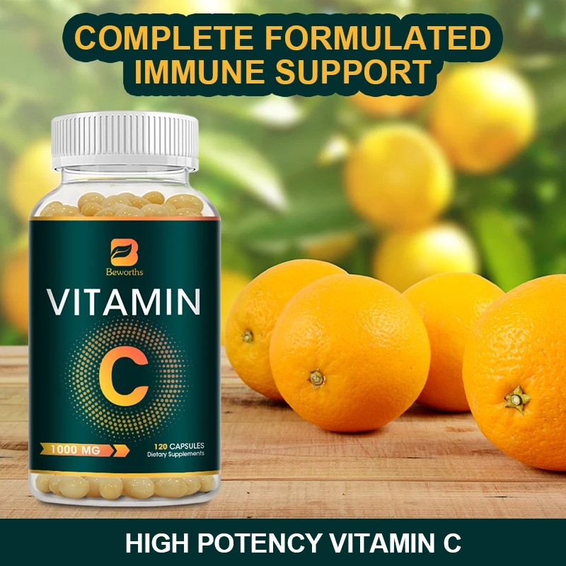 BEWORTHS Vitamin C Capsules: Comprehensive Immune, Antioxidant & Digestive Support