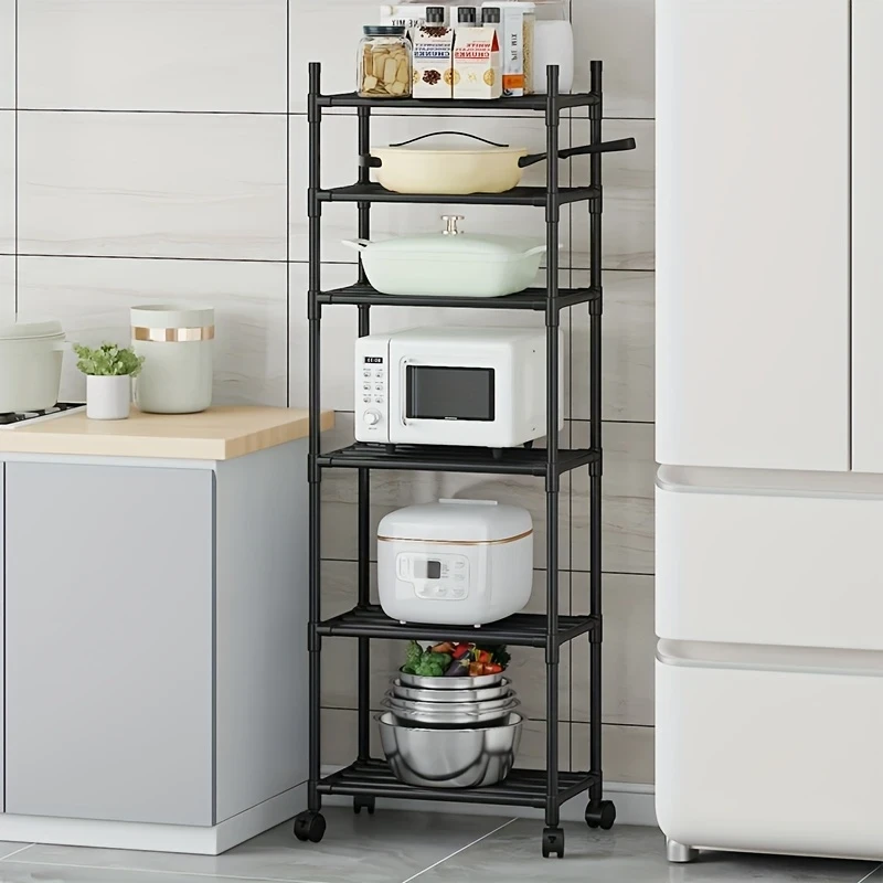 6-Tier Rolling Storage Shelf with Wheels