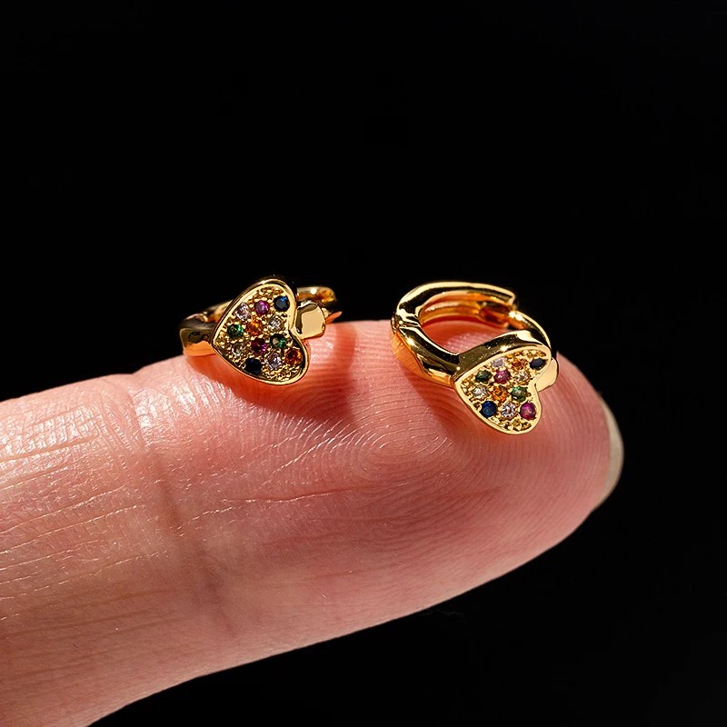 Tiny Heart-Shaped Cartilage Earrings