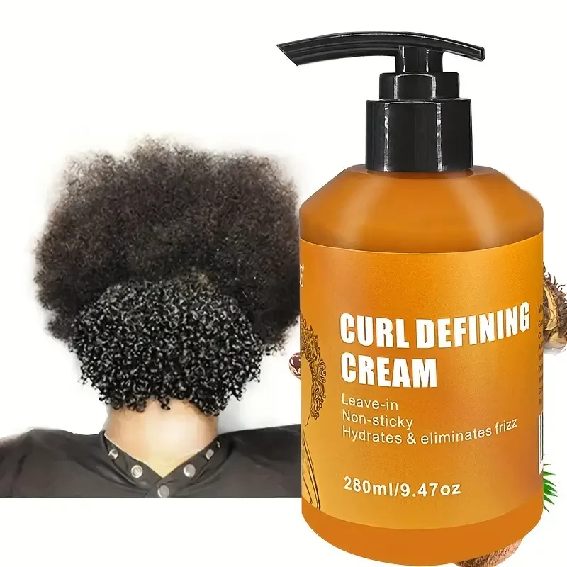 Curl Defining Cream - Moisturizing Elastin Styling Hair Conditioner for All Hair Types, Perfect for Dry and Frizzy Hair