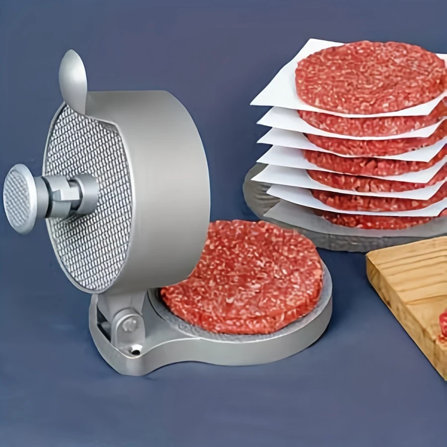 Adjustable Thickness Metal Burger Press