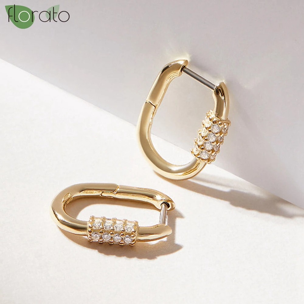 Sterling Silver Needle Minimalism 18K Gold Earrings