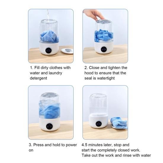 Laundry Machine Underwear Washer Easy To Operate Compact Design Portable Rechargeable Cordless Mini Washing Machine