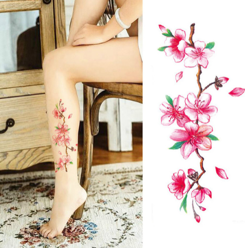 Flower Vine Tattoo Ankle