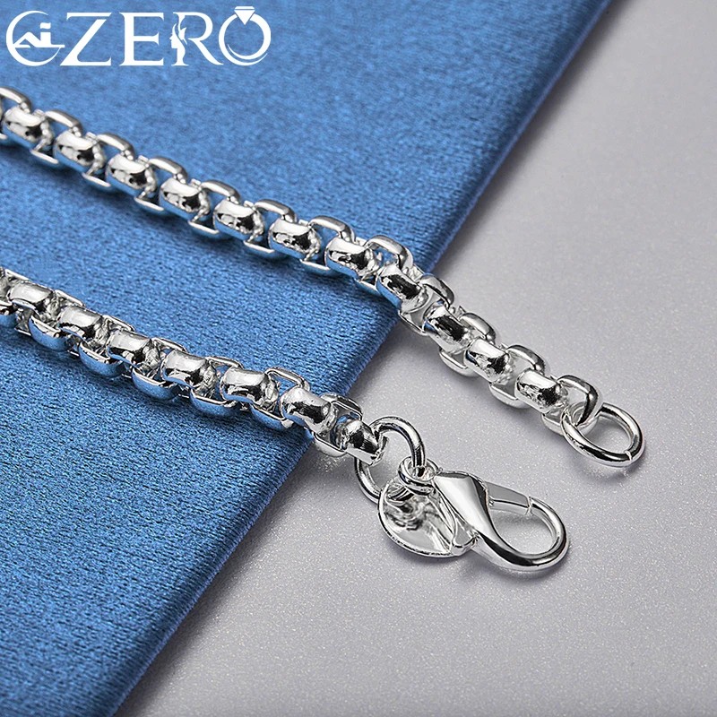 ALIZERO 18K Gold 4mm Round Box Chain Bracelet
