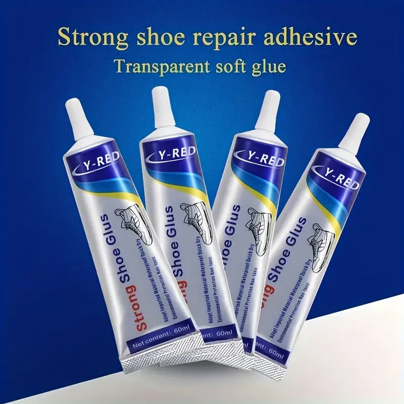 Upgraded 60ml Waterproof Shoe Glue - Strong Adhesive for Repairing Leather Shoes, Sports Shoes, and Sneakers