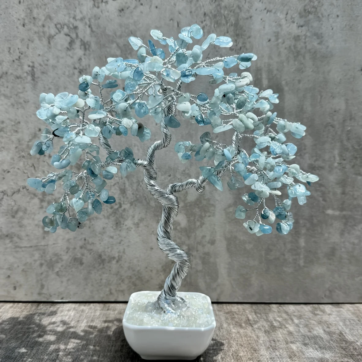 Handcrafted Aquamarine Crystal Tree