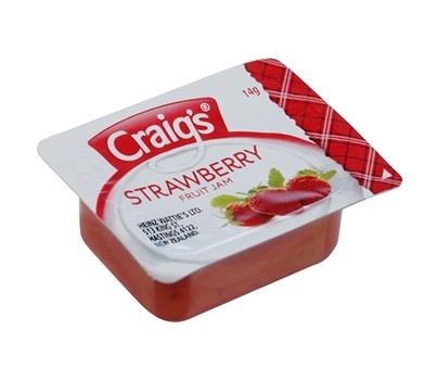 JAM STRAWBERRY PORTIONS 14GM 75s (CRAIGS 87068)