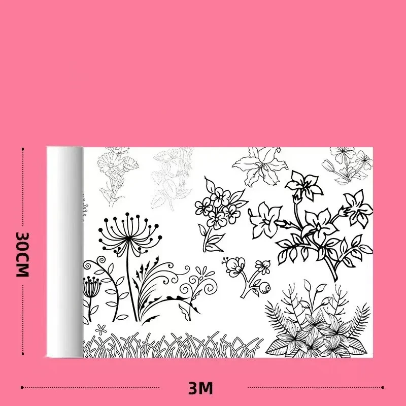 Children's colouring drawing roll sticker