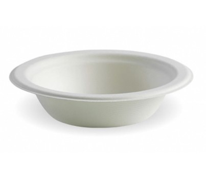 BOWLS BIOCANE WHITE 12OZ 390M 125s/SLV(BIOPAK B-BL-12-PF)