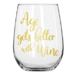 AGE STEMLESS WINE GLASS 430ML