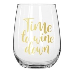 TIME TO STEMLESS WINE GLASS 430ML