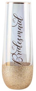 BRIDESMAID GLITTERATTI STEMLESS CHAMPAGNE