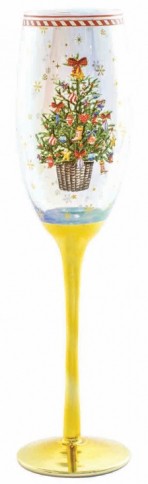 CHRISTMAS TREE CHAMPAGNE GLASS 150ML