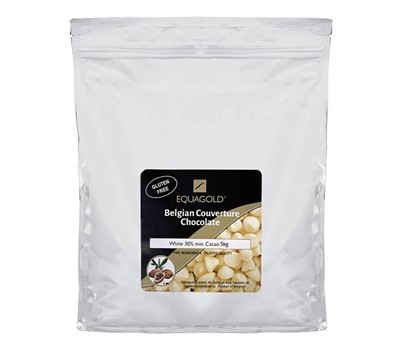 CHOCOLATE COUVERTURE WHITE 30% CALLETS 5KG (EQUAGOLD BCHW5)